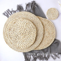 round natural fiber placemats